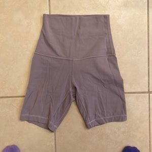 Lululemon biker shorts. Worn once. Size 4. Lilac